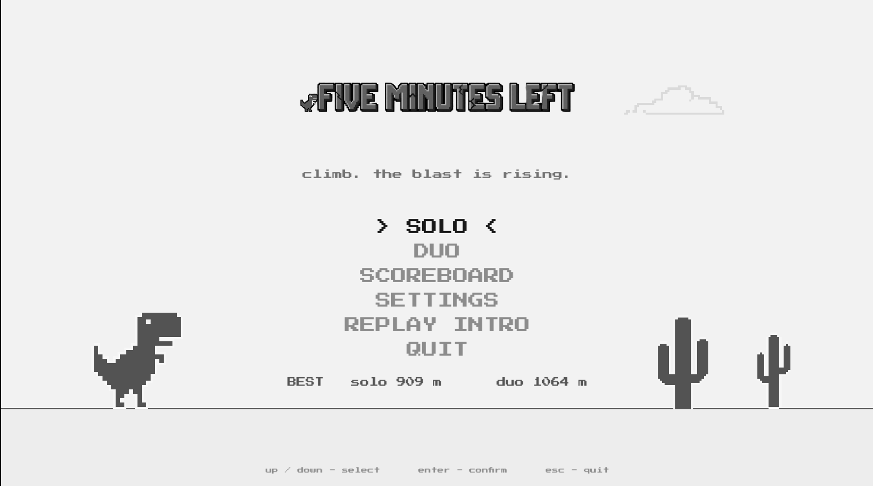 menu — solo or duo